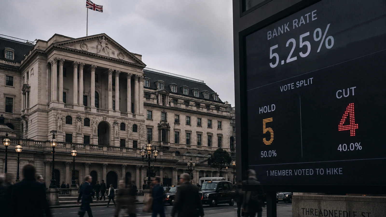Imagem de capa do Banco da Inglaterra com placar 6 a 3 e gráfico de energia, formato 16:9.