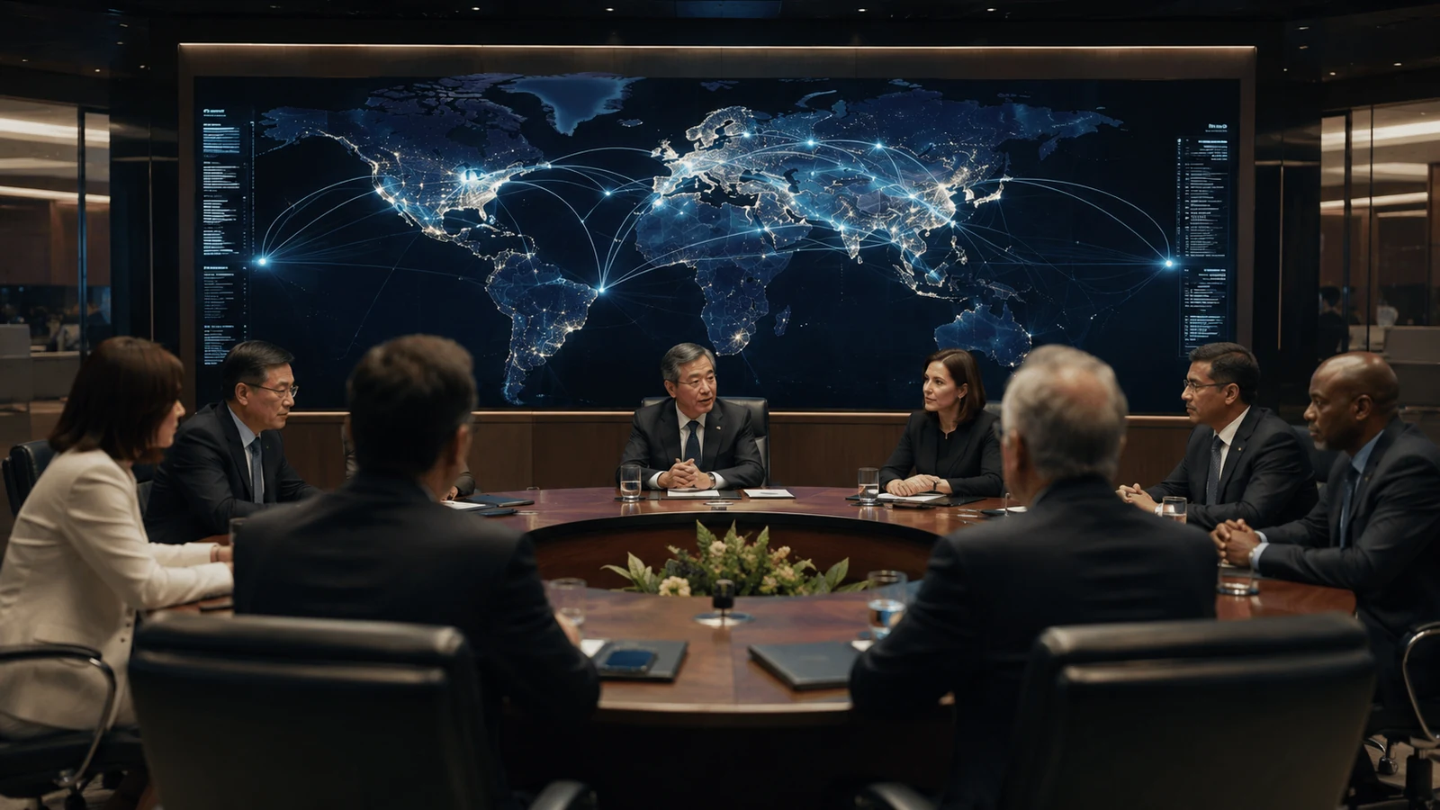 Imagem de capa com mapa global, bancos conectados e liquidação instantânea, formato 16:9.