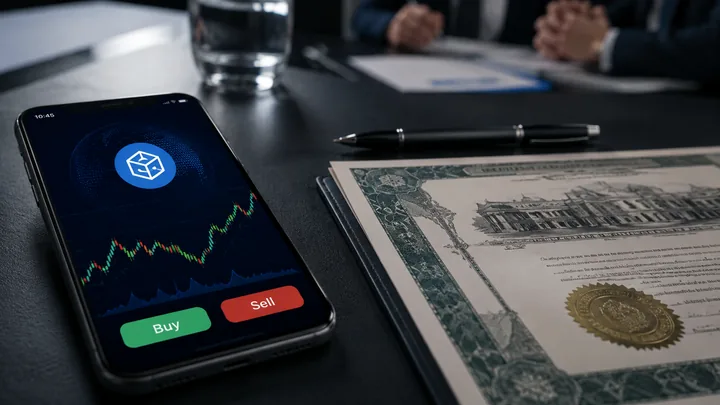 Imagem de capa educativa com certificado de ação e token digital lado a lado, formato 16:9.